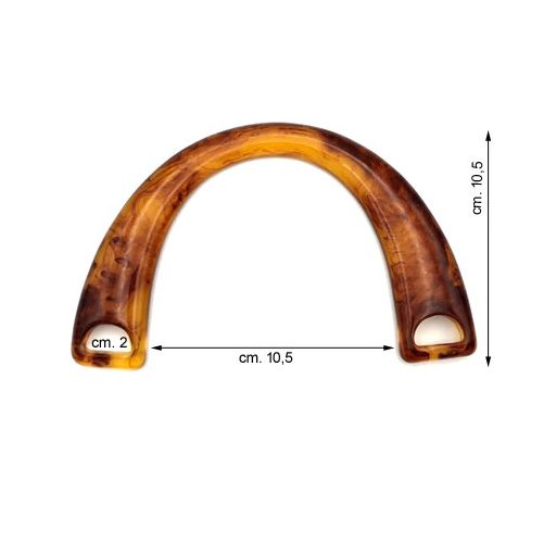 Turtle effect plastic handle, 10.5 cm