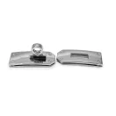 Turning lock, 2 pcs, silver colour