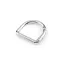 D-Shaped Metal Carabiner Snap Hook, 22 mm, silver