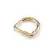 D-Shaped Metal Carabiner Snap Hook, 22 mm, gold coloured