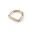 D-Shaped Metal Carabiner Snap Hook, 22 mm, gold coloured