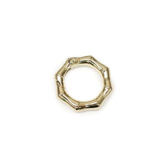 Spring Hook, 20 mm, Gold, Bamboo style