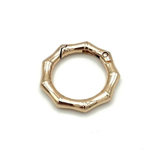 Spring Hook, 20 mm, Gold, Bamboo style