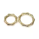 Spring Hook, 20 mm, Gold, Bamboo style