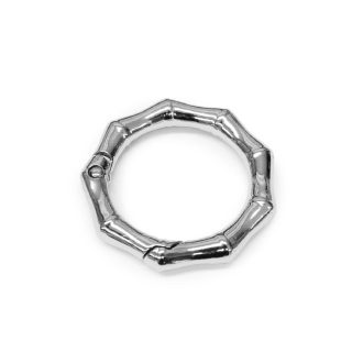 Spring Hook, 25 mm, Silver, Bamboo style