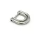 Double D-Ring Connector, 15/22 mm, Silver Coloured