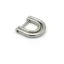 Double D-Ring Connector, 15/22 mm, Silver Coloured