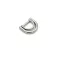 Double D-Ring Connector, 13/17 mm, Silver Coloured