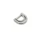 Double D-Ring Connector, 13/17 mm, Silver Coloured