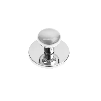 Oversized Ball Stud Bag Closure – 15 mm, silver coloured