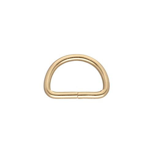 Metal D-ring, 30x18x4 mm, gold