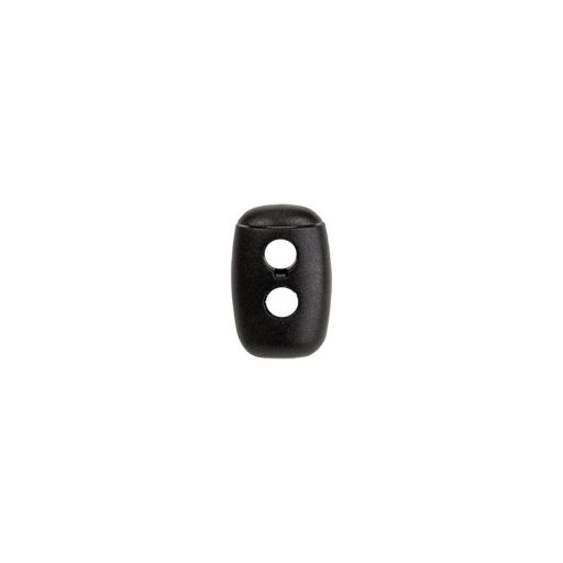 Spring Loaded Cord End for 5 mm Cord, Black Plastic