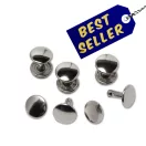 Double Headed Rivet, Nickel 7 mm, long feet