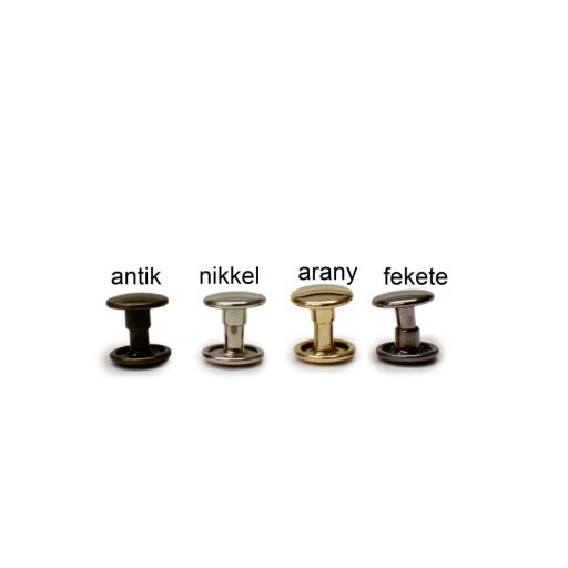 Double Headed Rivet, Black nickel, 9 mm