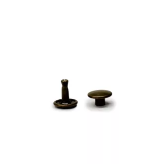 Double Headed Rivet, Brass coloured, 9 mm