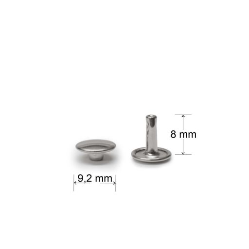 Double Headed Rivet, Brass coloured, 9 mm