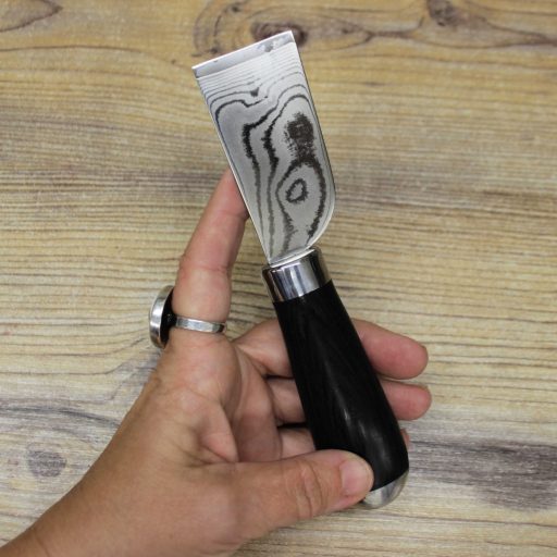 Damascus Japanese Style Leather Skiving Knife
