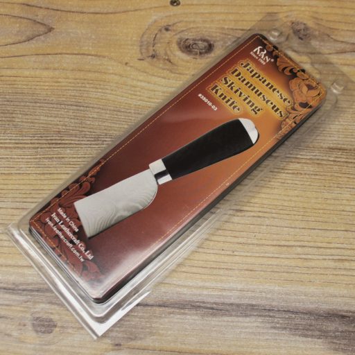 Damascus Japanese Style Leather Skiving Knife