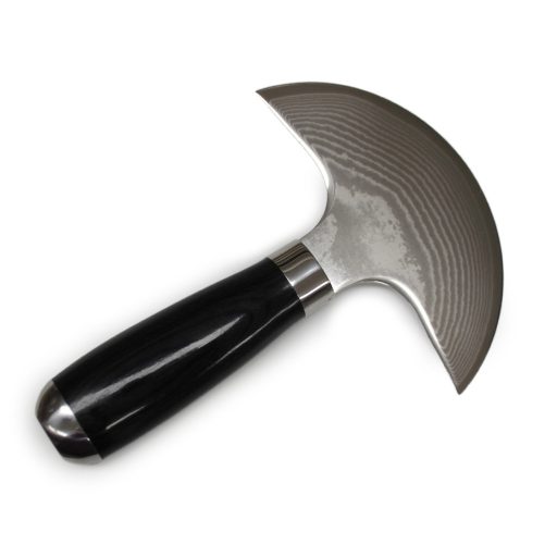 Damascus Leather Round Knife
