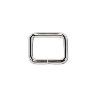   Iron Square Shaped Handbag Strap Holder, Nickel, 25 mm x 20 mm, 4 mm Thickness