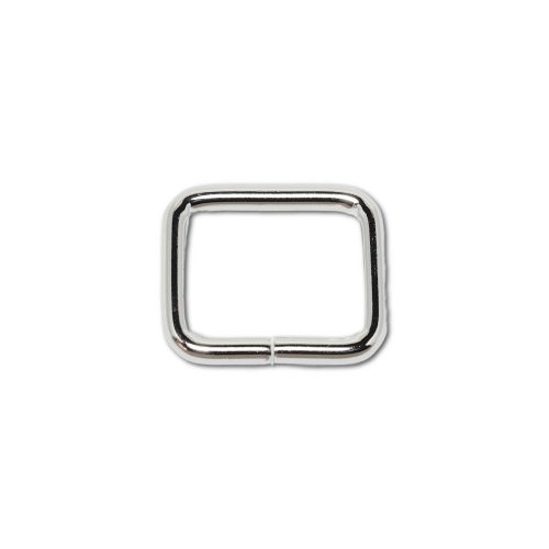 Iron Square Shaped Handbag Strap Holder, Nickel, 25 mm x 20 mm, 4 mm Thickness