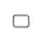 Iron Square Shaped Handbag Strap Holder, Nickel, 25 mm x 20 mm, 4 mm Thickness