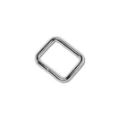 Iron Square Shaped Handbag Strap Holder, Nickel, 25 mm x 20 mm, 4 mm Thickness