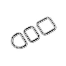 Iron Square Shaped Handbag Strap Holder, Nickel, 25 mm x 20 mm, 4 mm Thickness