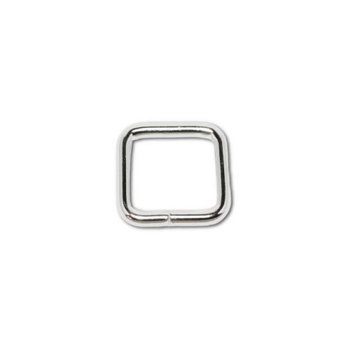 Iron Square Shaped Handbag Strap Holder, Nickel, 20 mm x 20 mm, 4 mm Thickness