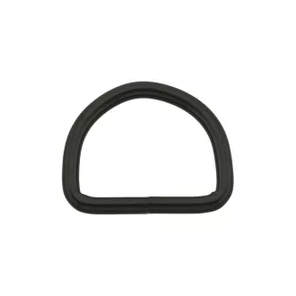 Iron D-ring, Matte Black, 30x24x4 mm