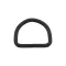 Iron D-ring, Matte Black, 30x24x4 mm