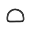 Iron D-ring, Matte Black, 30x24x4 mm