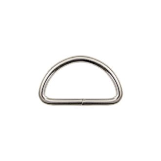 METAL D-RING 40x18x4 mm, nickel