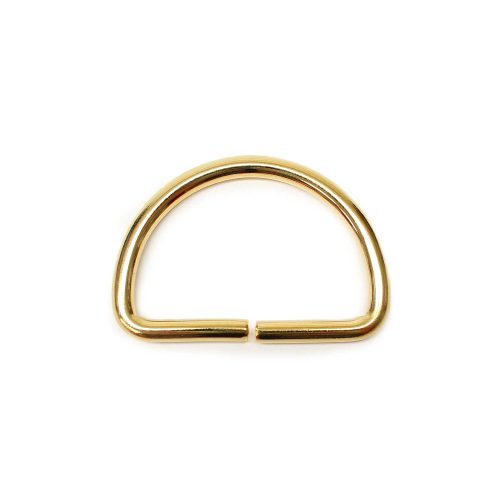 METAL D-RING 40x25x4 mm, gold coloured
