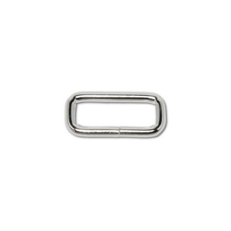   Iron Rectangle Shaped Handbag Strap Holder, Nickel, 30 mm x 10 mm, 4 mm Thickness