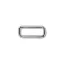 Iron Rectangle Shaped Handbag Strap Holder, Nickel, 30 mm x 10 mm, 4 mm Thickness
