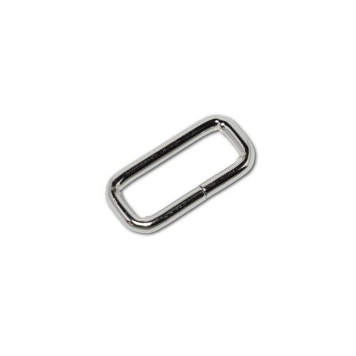 Iron Rectangle Shaped Handbag Strap Holder, Nickel, 30 mm x 10 mm, 4 mm Thickness