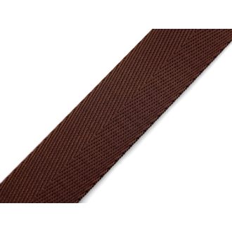 Satin Webbing, Brown, 25 mm