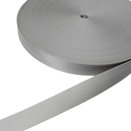 Satin Webbing, white, 25 mm