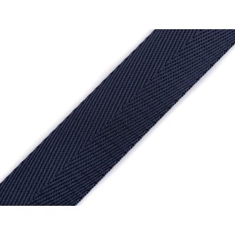 Satin Webbing, Dark Blue, 25 mm