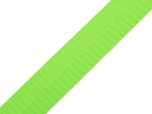 Satin Webbing, neon green, 25 mm