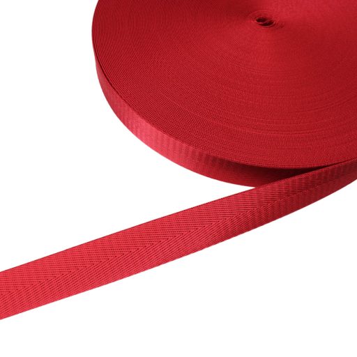 Satin Webbing, Red, 25 mm