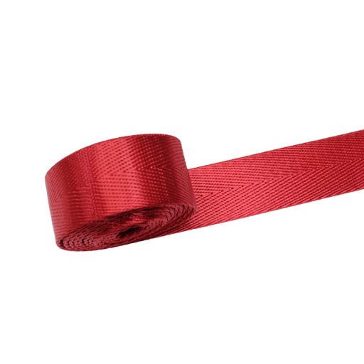 Satin Webbing, Red, 25 mm