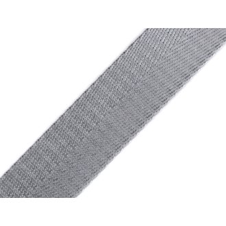 Satin Webbing, Grey, 25 mm