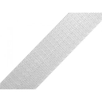 Satin Webbing, Light Grey, 25 mm