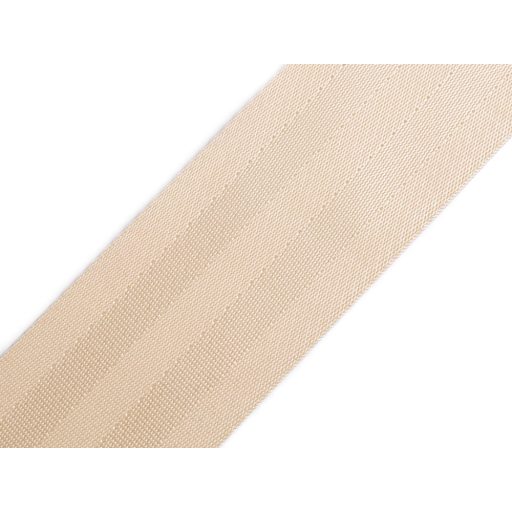 Beige satin webbing, 5 cm wide