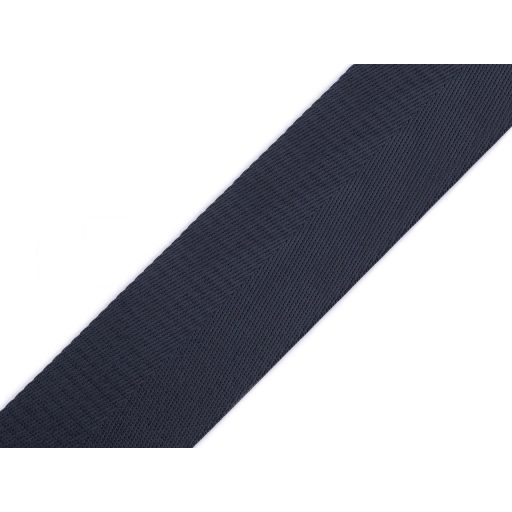 Dark blue satin webbing, extra wide, 5 cm