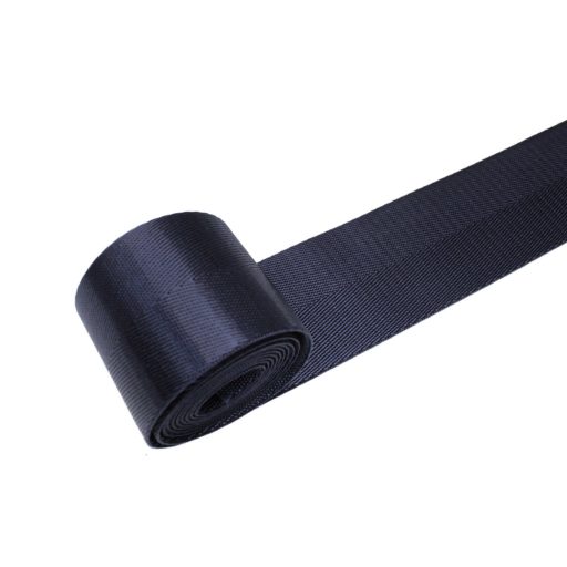 Dark blue satin webbing, extra wide, 5 cm