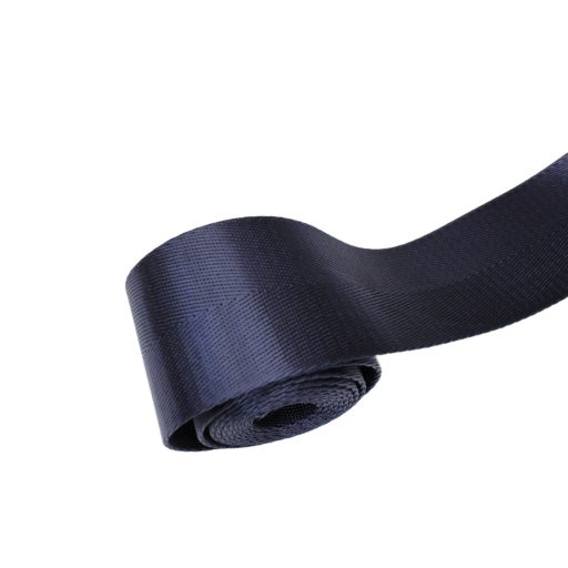 Dark blue satin webbing, extra wide, 5 cm