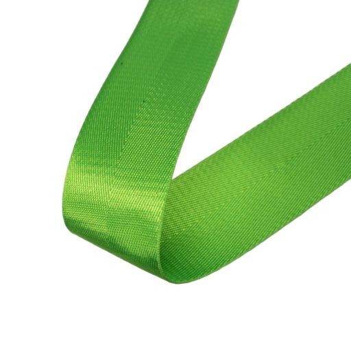 Neon green satin webbing, extra wide, 5 cm